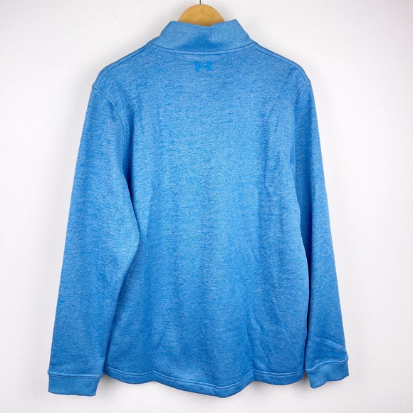NEW Under Armour UA Storm SweaterFleece ¼ Zip Capri Blue Pullover Men’s Size XL - Picture 2 of 9